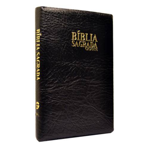 Bíblia Sagrada Rc Média Letra Gigante C/ Índice e Zíper – Luxo Preta