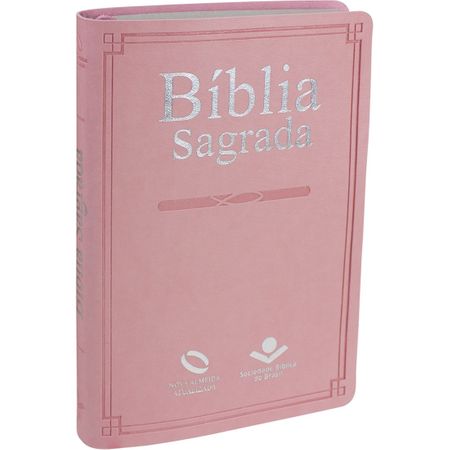 Bíblia Sagrada Slim NAA Rosa Claro