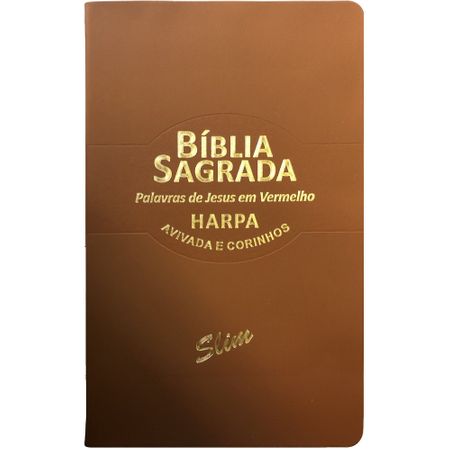 Bíblia Sagrada Slim RC Harpa Avivada Marrom