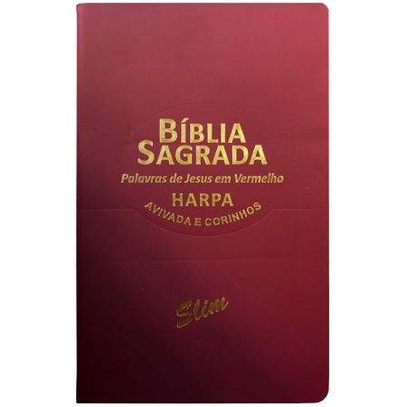 Bíblia Sagrada Slim RC Harpa Avivada Vinho