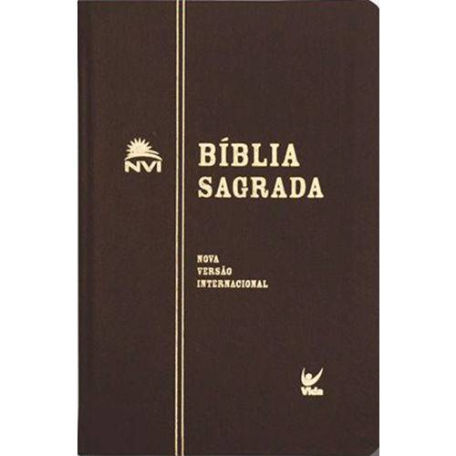 Bíblia Semi-luxo - Marrom - Tamanho Médio
