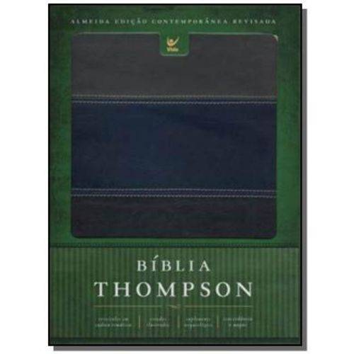 Biblia Thompson - Aec - Capa Luxo Azul e Cinza