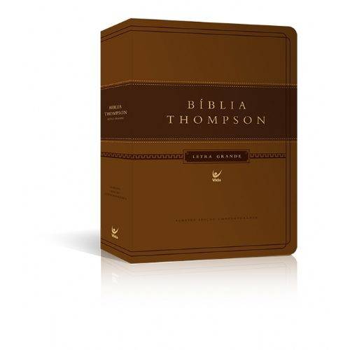 Bíblia Thompson - Aec - Letra Grande - Capa Luxo Marrom Claro e Escuro C/ Índice