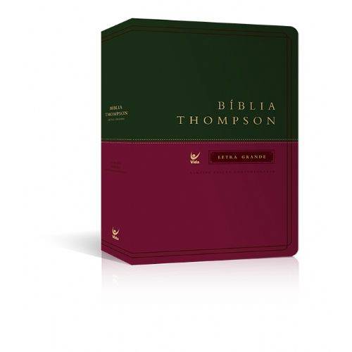 Bíblia Thompson - Aec - Letra Grande - Capa Luxo Verde e Vinho