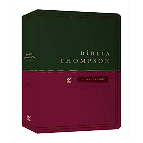 Bíblia Thompson - Aec - Letra Grande - Cp Luxo Verde e Vinho