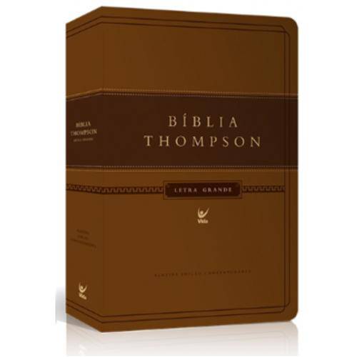 Bíblia Thompson Grande com Letra Grande - Marrom e Caramelo