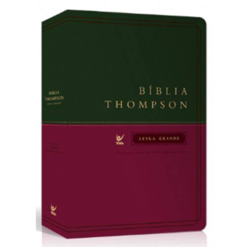 Bíblia Thompson Grande com Letra Grande - Verde e Vinho