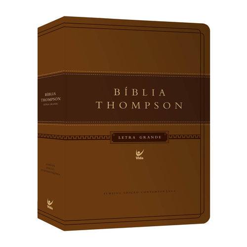 Bíblia Thompson - Letra Grande - Capa Marrom Claro e Escuro