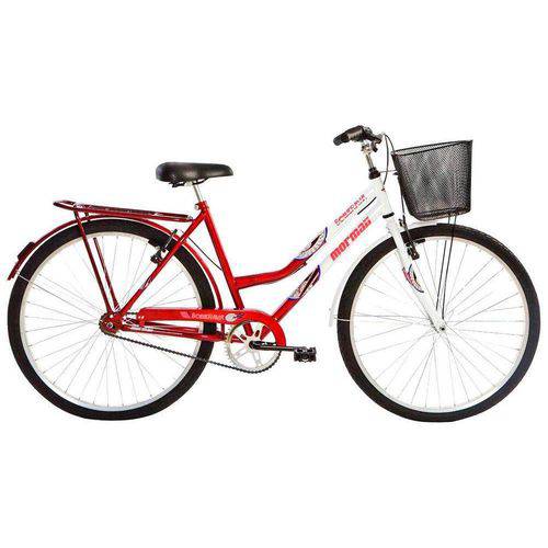 Bicicleta Aço Carbono Soberana FF Aro 26 Vermelha/Branca - Mormaii