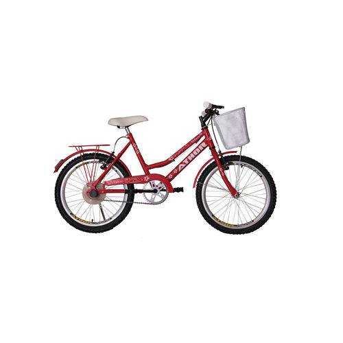 Bicicleta Aro 20 Nature com Cestão Vermelha Athor Bike