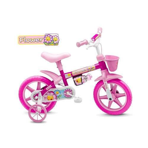 Bicicleta Aro 12 Infantil Feminina Nathor Flower