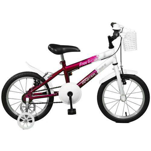 Bicicleta Aro 16 Free Girl Violeta com Branco Feminino - Master Bike
