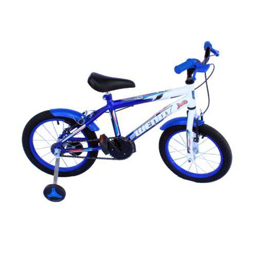 Bicicleta Aro 16 Masc Wendy com Roda Al e Acessorios na Cor Azul