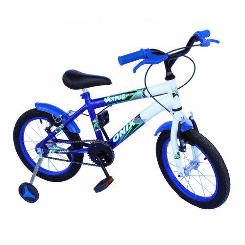 Bicicleta Aro 16 Masculina com Roda Alumínio e Acessórios na Cor-Azul