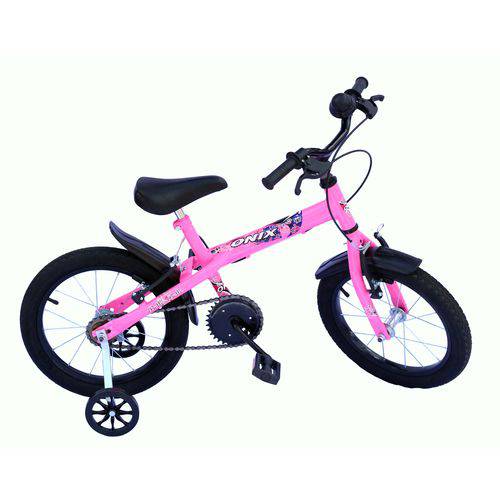 Bicicleta Aro 16 Xt Fem Onix Cor Especial-pink Neon-acessorio Preto