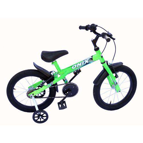 Bicicleta Aro 16 Xt Masc Onix Cor Especial-verde Neon-acessorio Preto