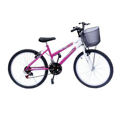 Bicicleta Aro 24 Feminina 18m Convencional-Pink