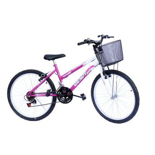 Bicicleta Aro 24 Wendy Fem 18m Convencional Pink