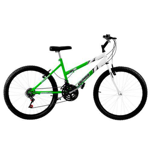 Bicicleta Aro 26 18 Marchas Bicolor Verde e Branca Pro Tork Ultra