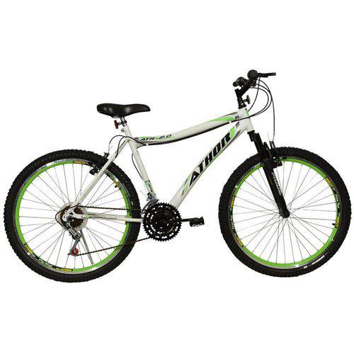 Bicicleta Aro 26 18M Atr Branca e Verde Athor