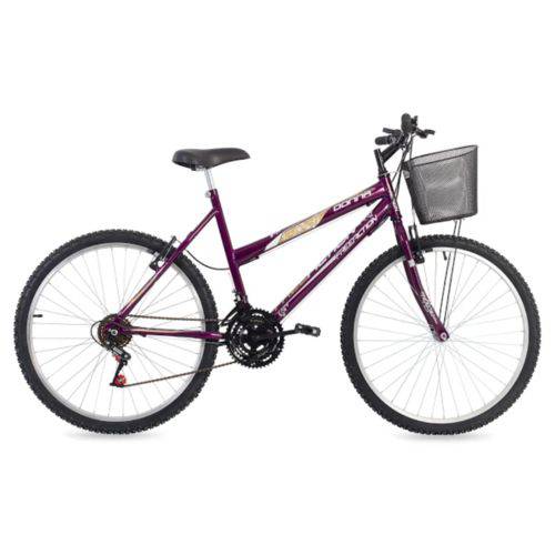 Bicicleta Aro 26 Feminina C/cesta Donna Free Action Violeta