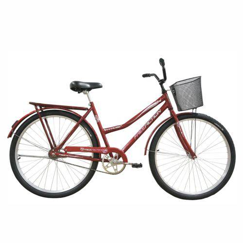 Bicicleta Aro 26 Feminina C/garupa e Cesto Paradise Free Action Vermelha