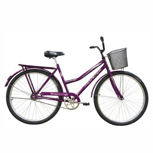 Bicicleta Aro 26 Feminina C/garupa e Cesto Paradise Free Action Violeta