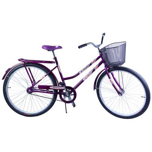 Bicicleta Aro 26 Feminina Freio no Pé Cp Malaga Violeta