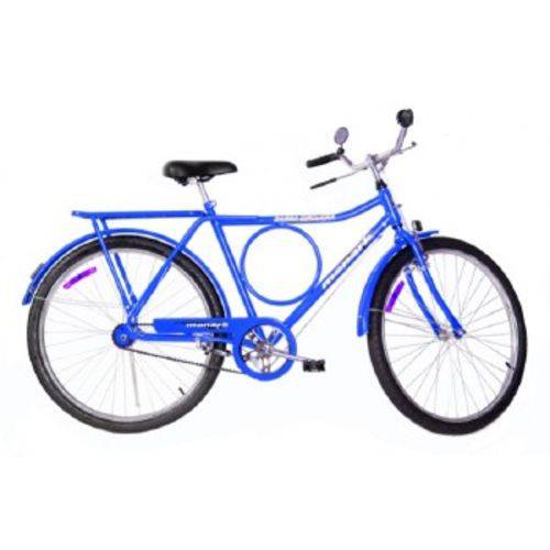 Bicicleta Aro 26 Freio Varão Barra Circular Monark Azul