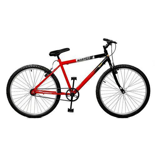 Bicicleta Aro 26 Masculina Master Bike POP - Vermelho e Preto