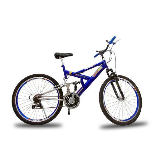 Bicicleta Aro 26 Potenza Full Vittoria 18v Azul