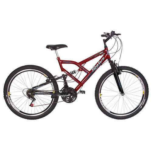 Bicicleta Aro 26" 18v Status Full - Vermelha