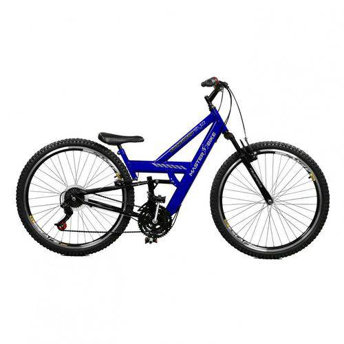 Bicicleta Aro 26 Rebaixada 21Marchas Aero 36 Kanguru - Master Bike - Azul com Preto