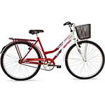 Bicicleta Aro 26" Soberana FF com Cesta Vermelha e Branca - Mormaii
