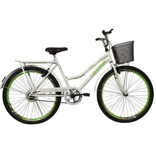 Bicicleta Aro 26 V-Brake com Cestão Venus Verde Athor
