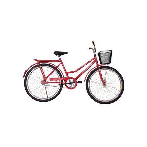 Bicicleta Aro 26 Venus com Pedal com Cestão Vermelha Athor Bike