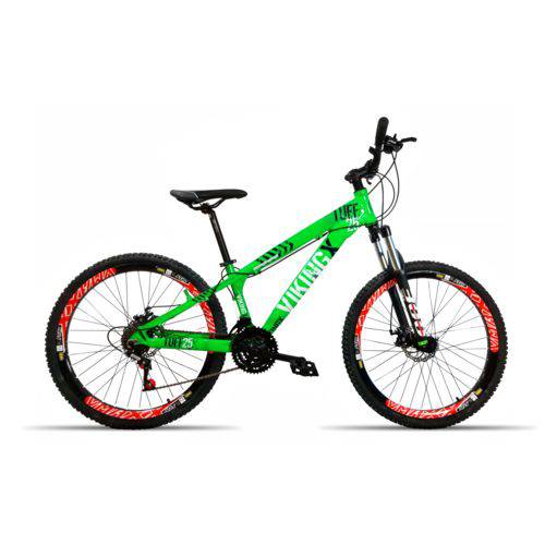 Bicicleta Aro 26 Vikingx X25 21v Shimano Vmax Spinner Verde