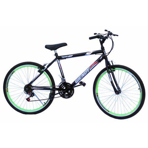 Bicicleta Aro 26 Wendy Masc C/aero Cor Neon Verde