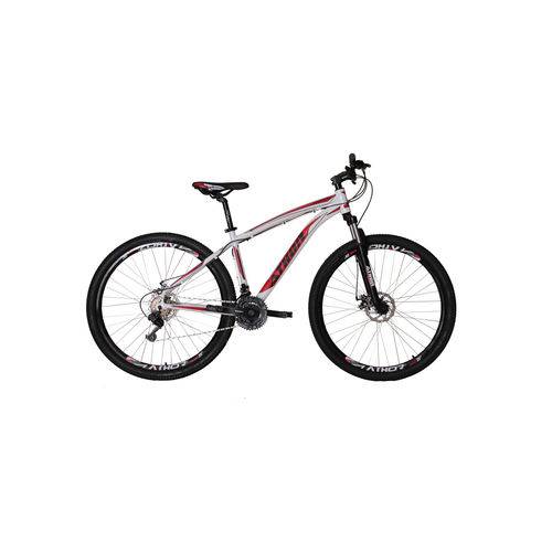 Bicicleta Aro 29 Android 21V Shimano Freio a Disco Branca/Vermelho T17 Athor Bike