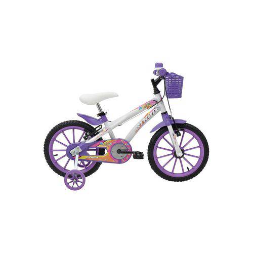 Bicicleta Athor Aro 16 Baby Lux Branca com Kit Branco Aro 16