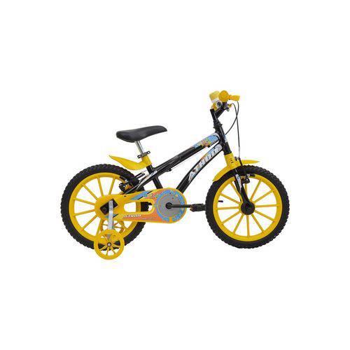 Bicicleta Athor Aro 16 Baby Lux Preta e Amarela Preto / Amarelo Aro 16
