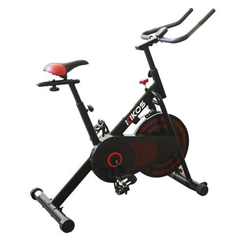 Bicicleta Bike Spinning Kikos F3 Até 100kg Preto e Vermelho