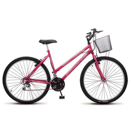 Bicicleta Colli Allegra City Pink Aro 26 18 Marchas Freios V-Break