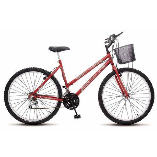 Bicicleta Colli Allegra City Vermelho Aro 26 18 Marchas Freios V-Break