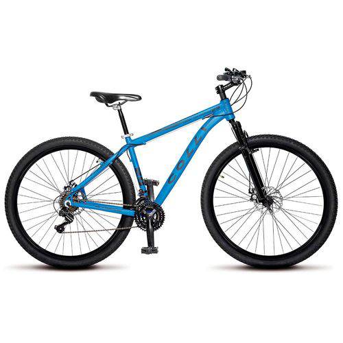 Bicicleta Colli Aro 29 MTB Suspensão Dianteira Freios Á Disco Shimano Azul