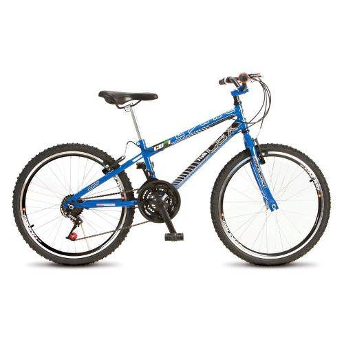 Bicicleta Colli Cbx 750 Aro 24 Masculina 21 Marchas Freios V-Brake Azul