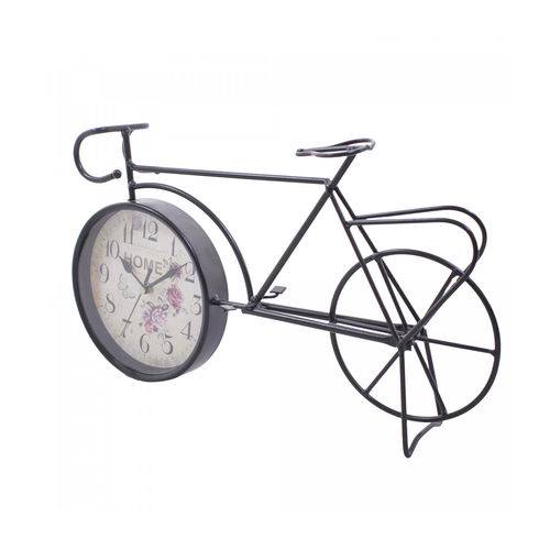 Bicicleta com Relógio - Preta - 38 Cm