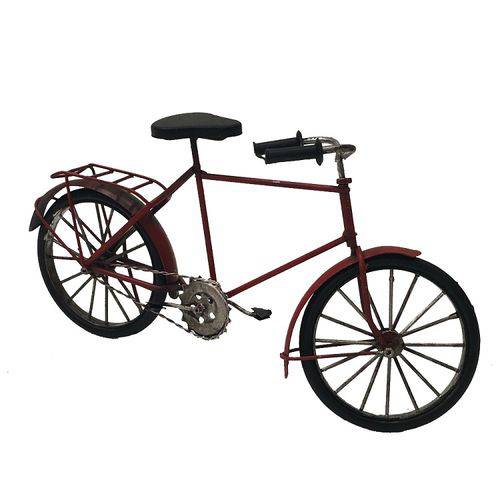 Bicicleta Decorativa Metal Personalizada Cor Vermelho 17x30