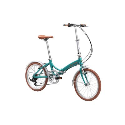 Bicicleta Dobrável Durban Aro 20” de 6 Velocidades Shimano e Quadro de Aço Carbono Rio Turquesa