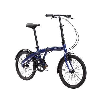 Bicicleta Dobrável Durban Aro 20” e com Quadro de Aço Eco Azul